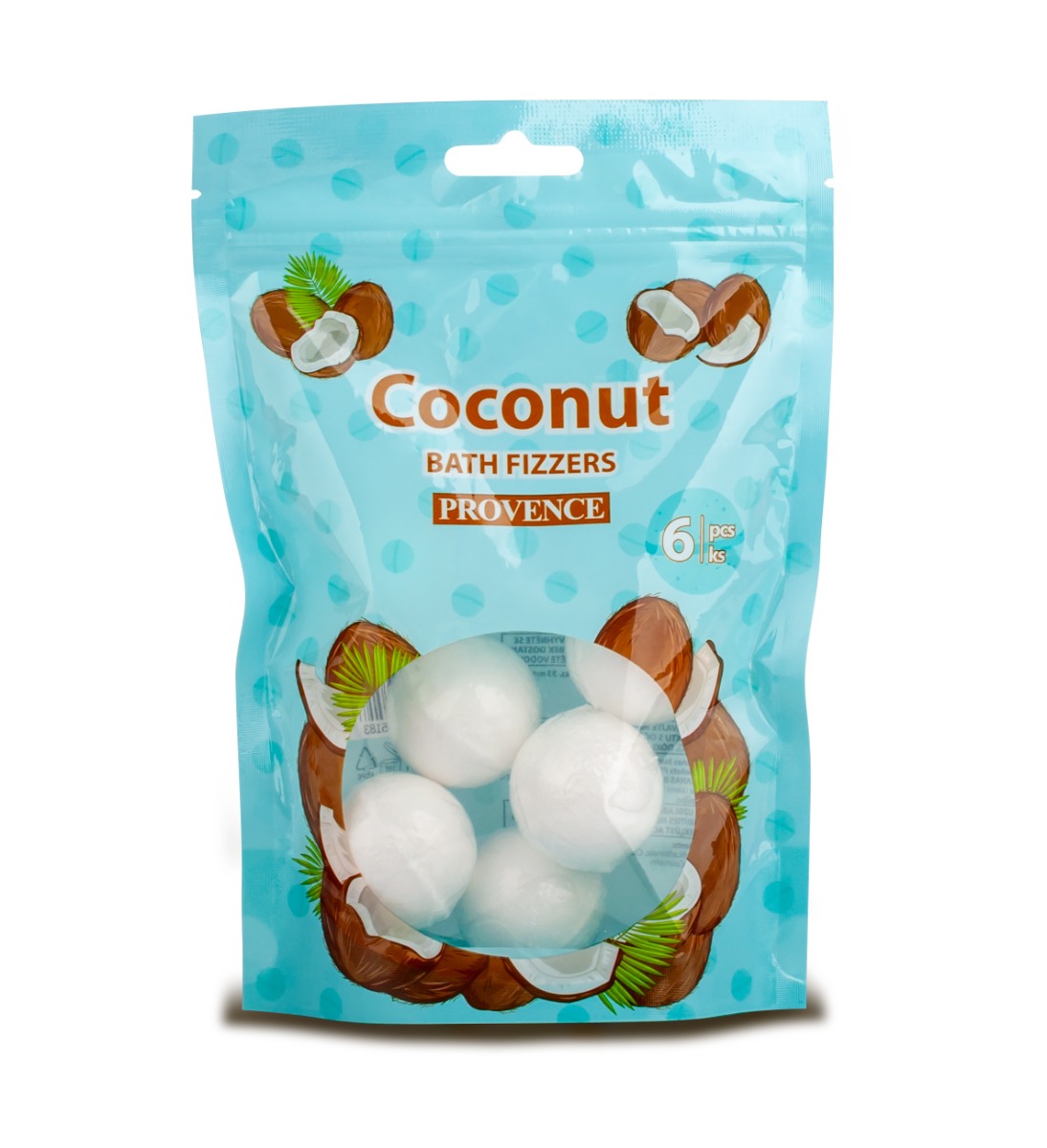 Provence Šumivá bomba do koupele Kokos 6x20 g Provence
