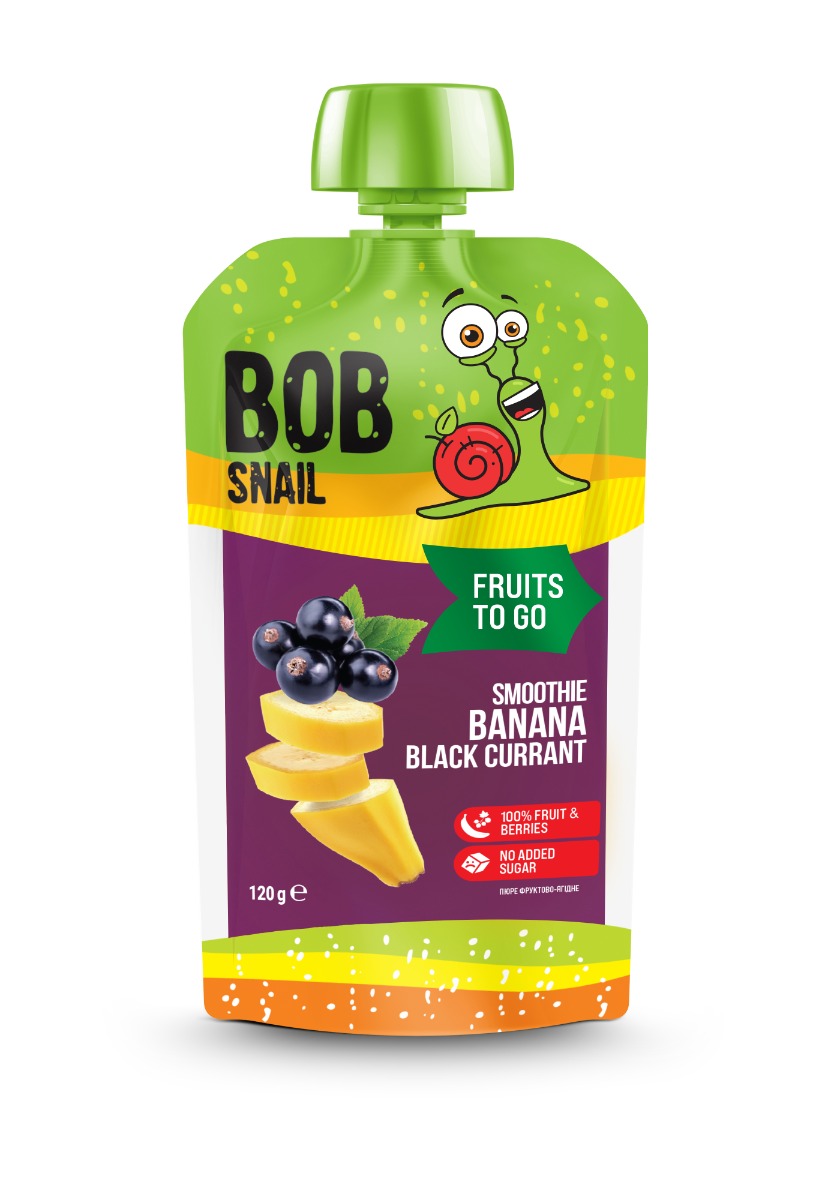 ŠNEK BOB Smoothie banán-černý rybíz 120 g ŠNEK BOB
