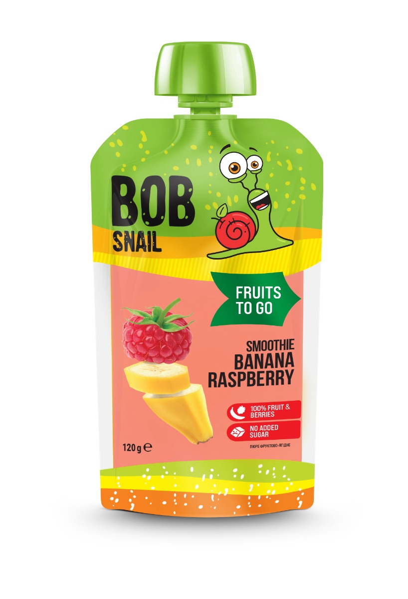ŠNEK BOB Smoothie banán-malina 120 g ŠNEK BOB