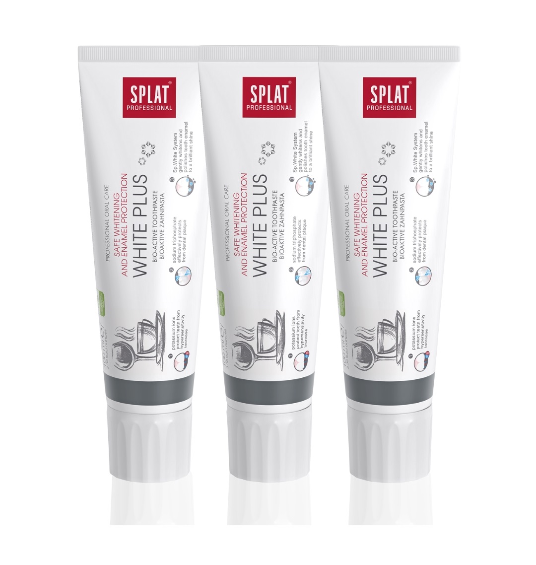 SPLAT Professional WHITE PLUS zubní pasta 3x100 g SPLAT