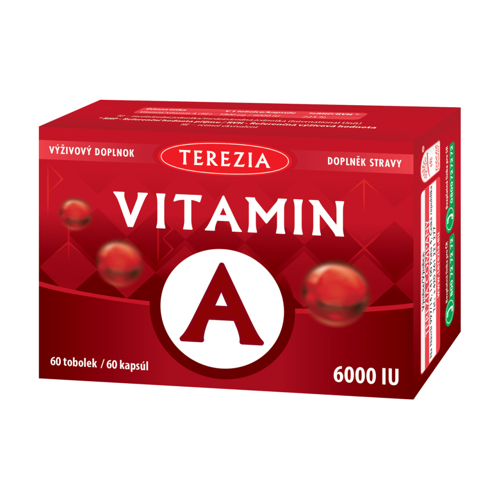 Terezia Vitamin A 6000 IU 60 tobolek Terezia