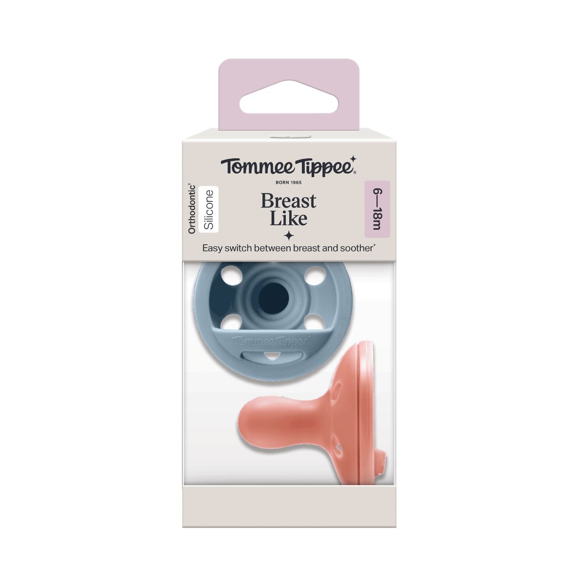 Tommee Tippee Silikonový dudlík Breast Like 6-18m 2 ks Tommee Tippee