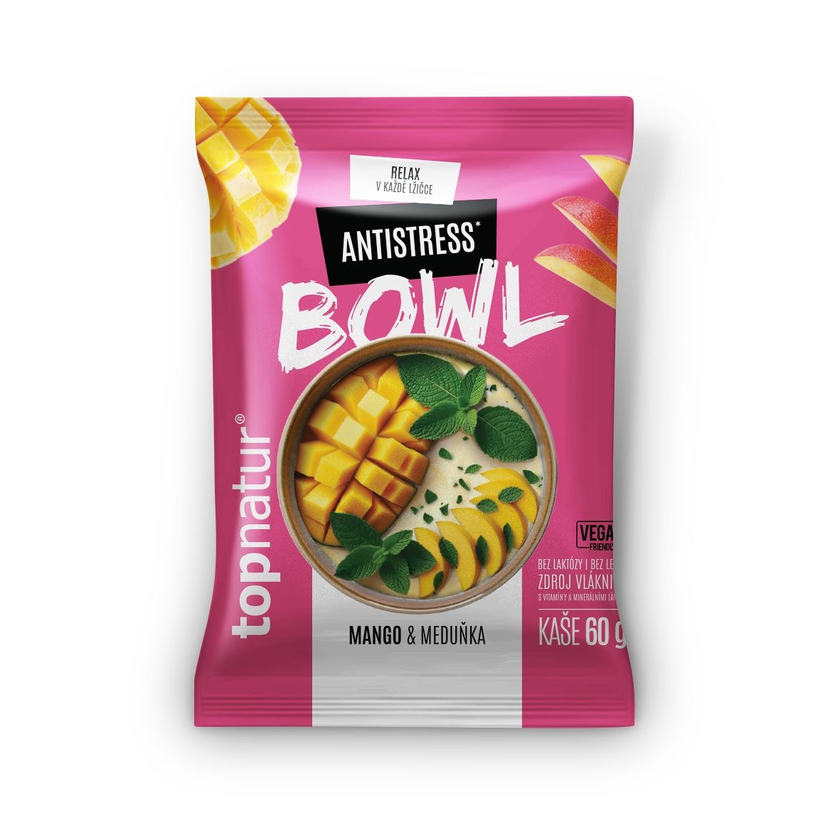 Topnatur Bowl Antistress mango a meduňka kaše 60 g Topnatur