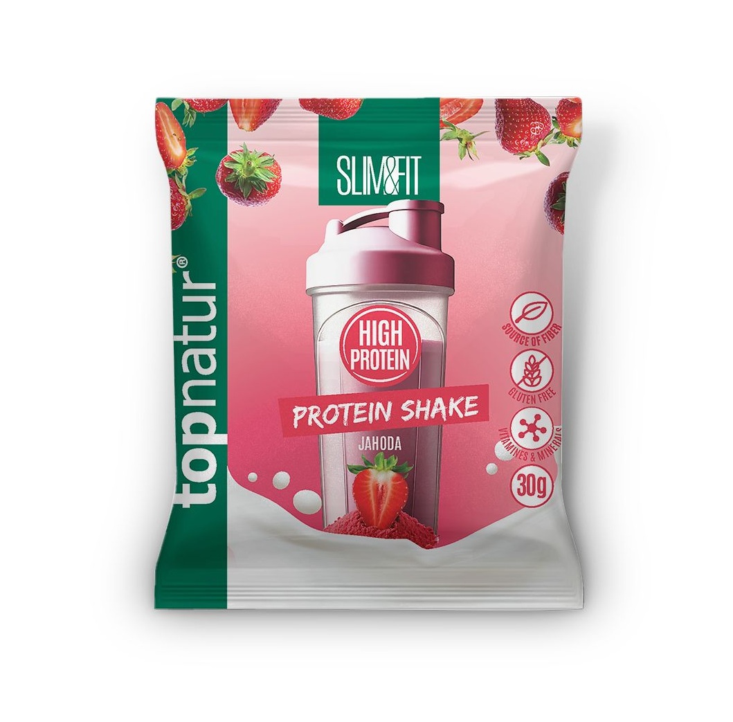 Topnatur Slim&Fit Protein Shake jahoda 30 g Topnatur