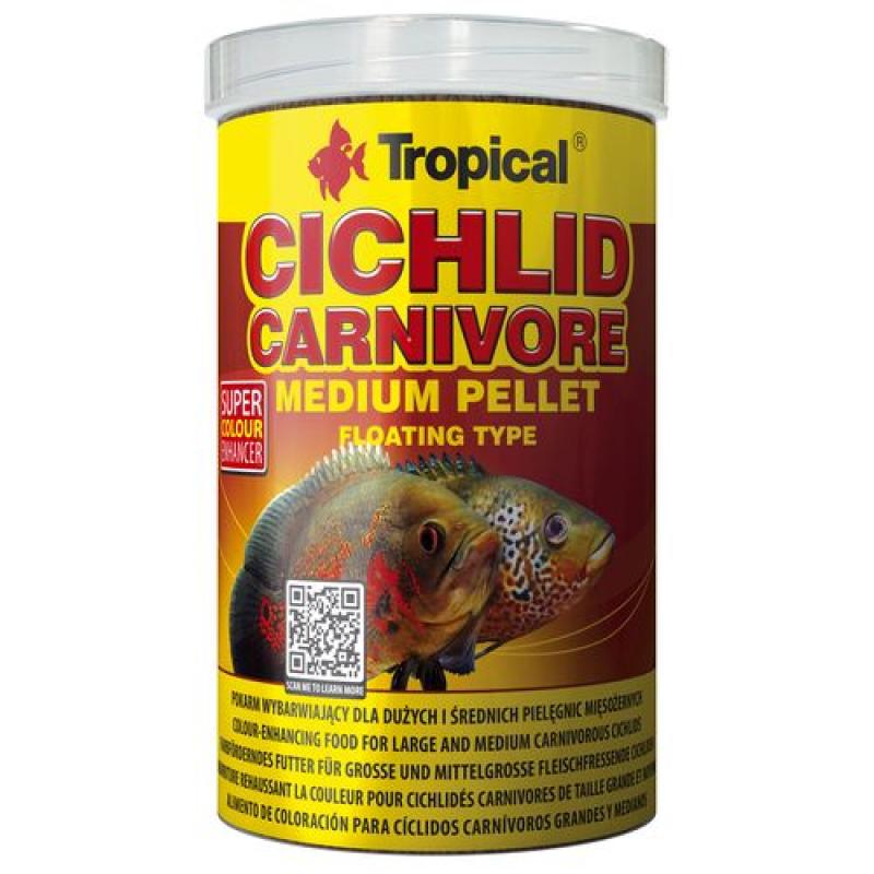 Tropical Cichlid Carnivore Medium Pellet 1000ml/360g krmivo pro cichlidy Tropical