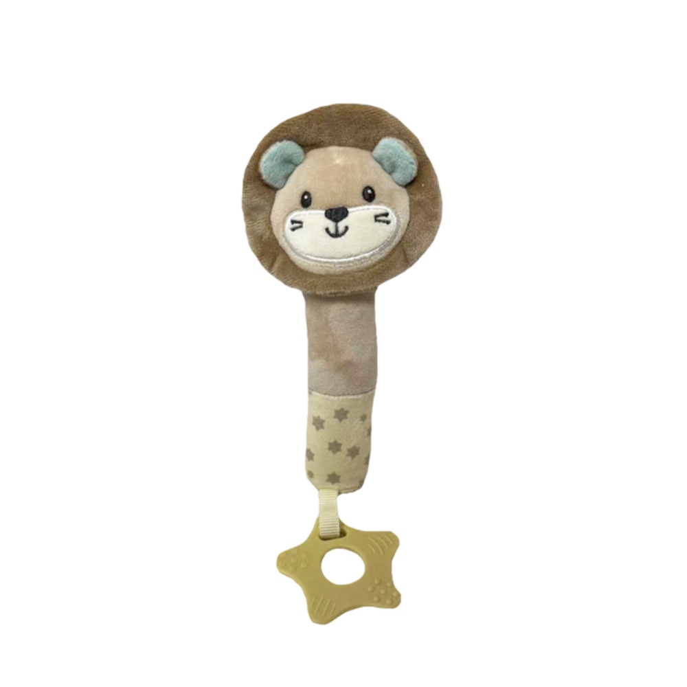 Tulilo Plyšová hračka s pískátkem a kousátkem Lvíček - béžová Tulilo