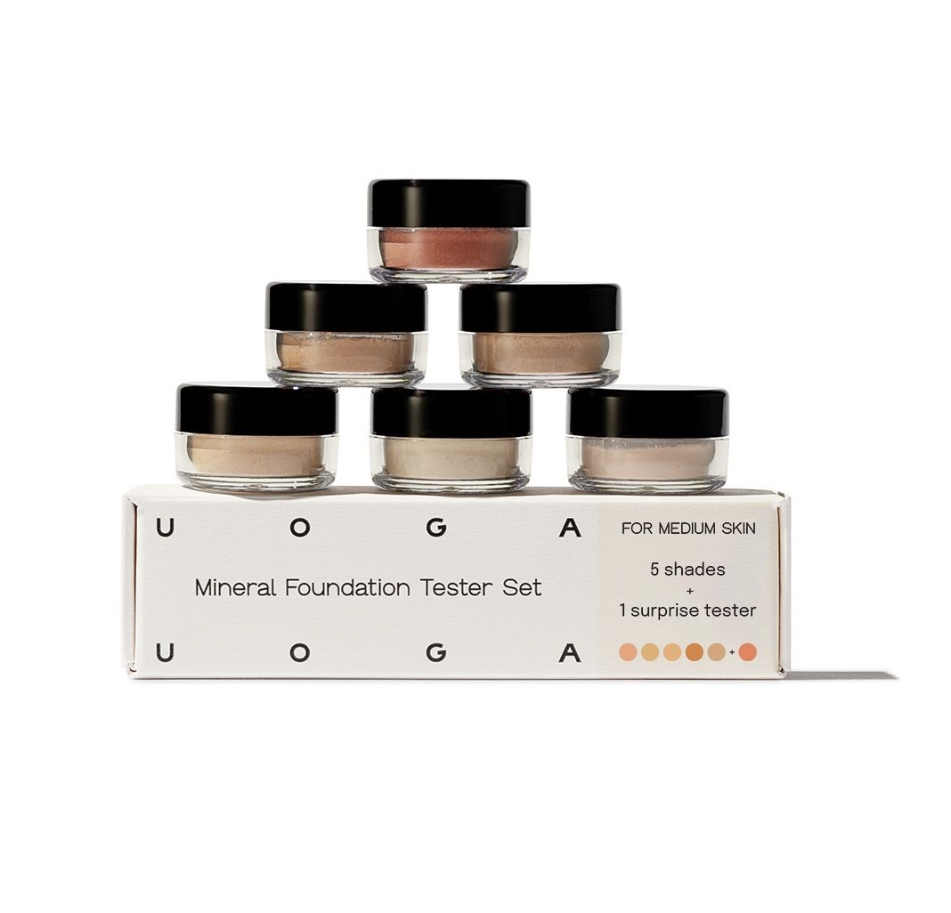 Uoga Uoga Minerální make-up s jantarem SPF15 Medium Skin tester set 1 ks Uoga Uoga