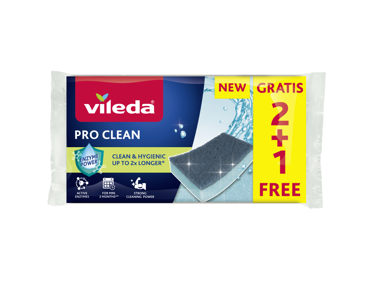 Vileda Pro Clean houbička 2+1 ks Vileda