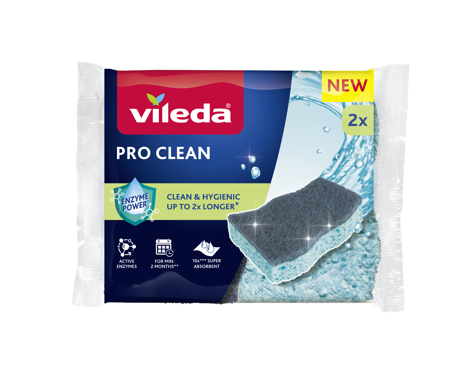 Vileda Pro Clean viskózní houbička 2 ks Vileda