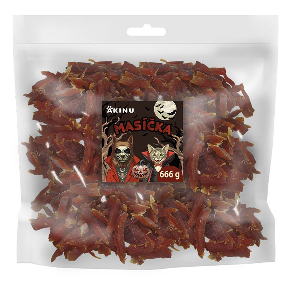 Akinu MASÍČKA Kuřecí filetky pamlsek pro psy 666 g Akinu