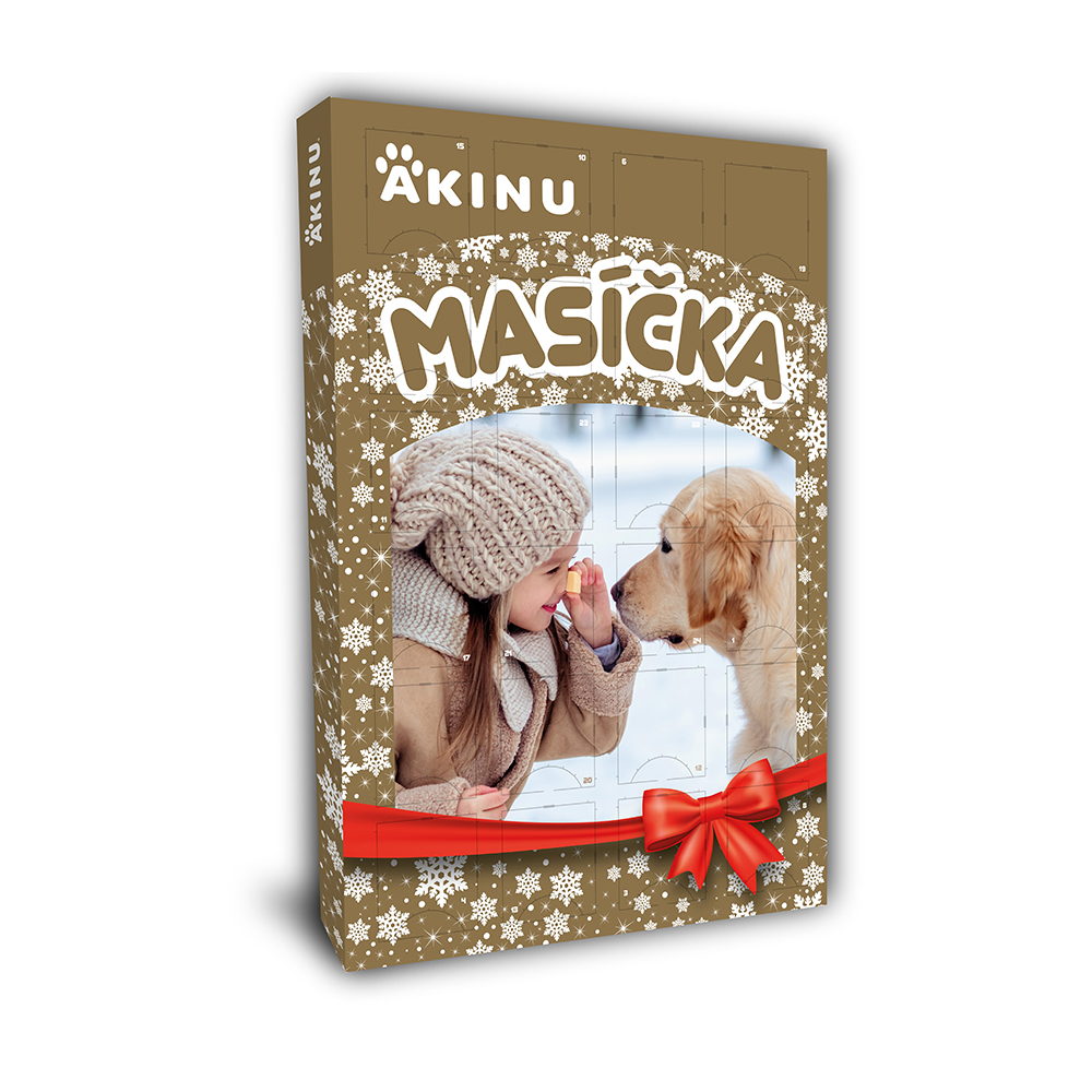 Akinu WINTER MASÍČKA Adventní kalendář pamlsek pro psy 120 g Akinu
