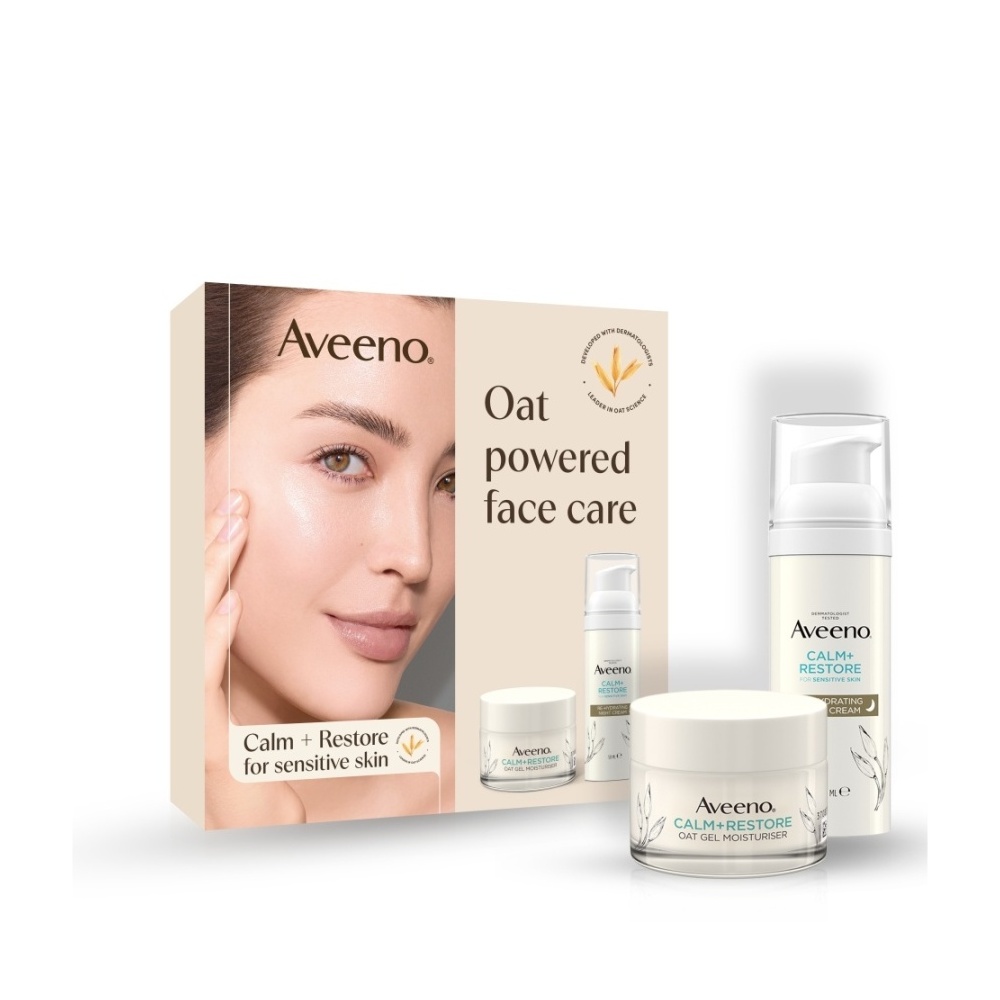 Aveeno Calm+Restore pro suchou a citlivou pokožku dárková sada 2 ks Aveeno