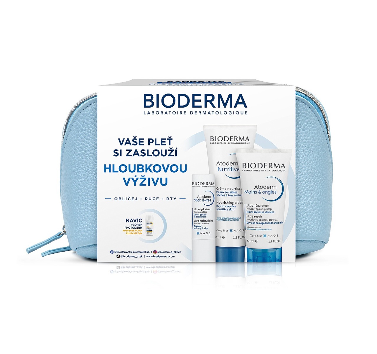 BIODERMA dárkový balíček na suchou pokožku 3 ks BIODERMA