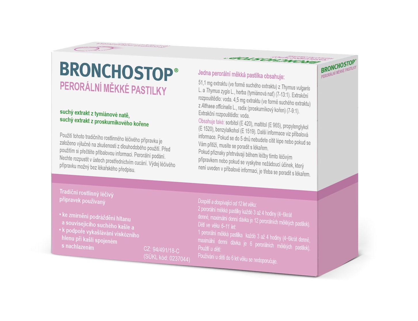 BRONCHOSTOP perorální měkké pastilky 20 pastilek BRONCHOSTOP