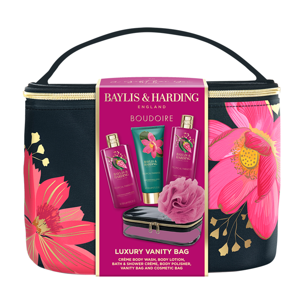 Baylis & Harding Boudoire Sada péče o tělo v taštičce Tropical Paradise 5 ks Baylis & Harding