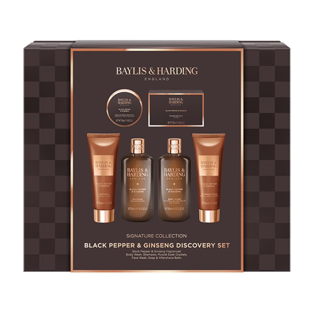 Baylis & Harding Pánská dárková sada péče o tělo Black Pepper & Ginseng 6 ks Baylis & Harding