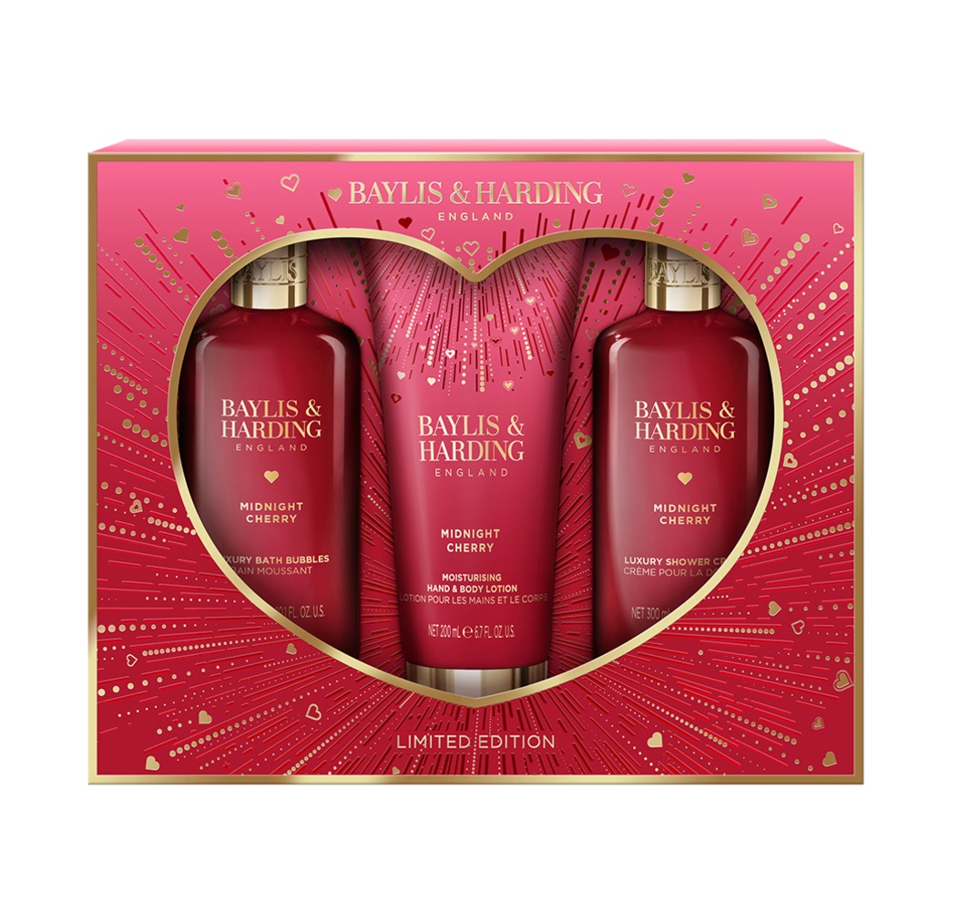 Baylis & Harding Sada péče o tělo Midnight Cherry 3 ks Baylis & Harding