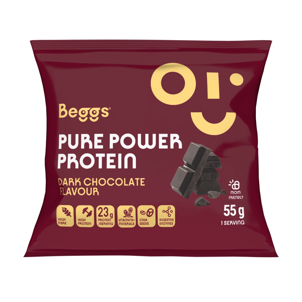 Beggs Pure Power Protein dark chocolate 55 g Beggs
