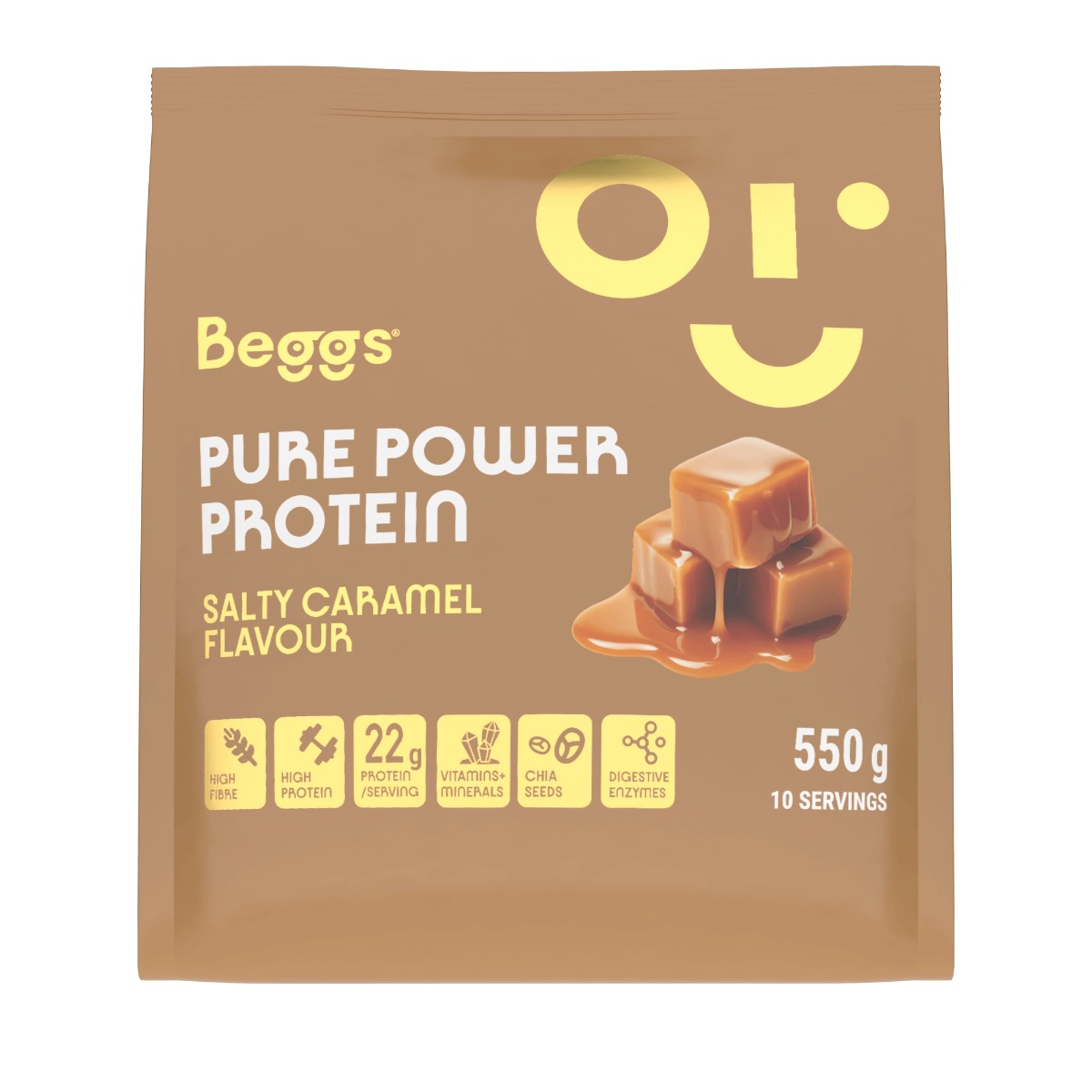 Beggs Pure Power Protein salty caramel 550 g Beggs