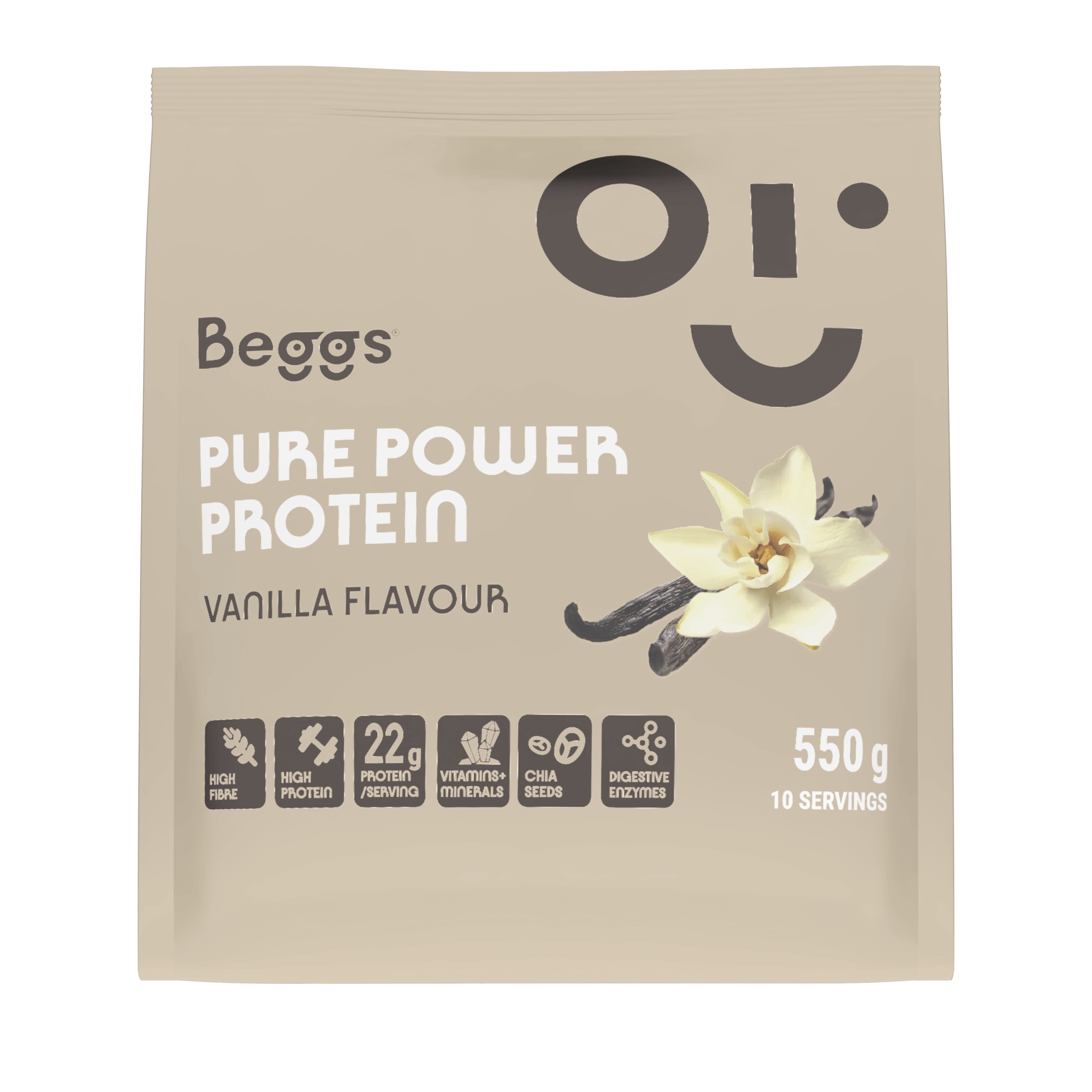 Beggs Pure Power Protein vanilla 550 g Beggs