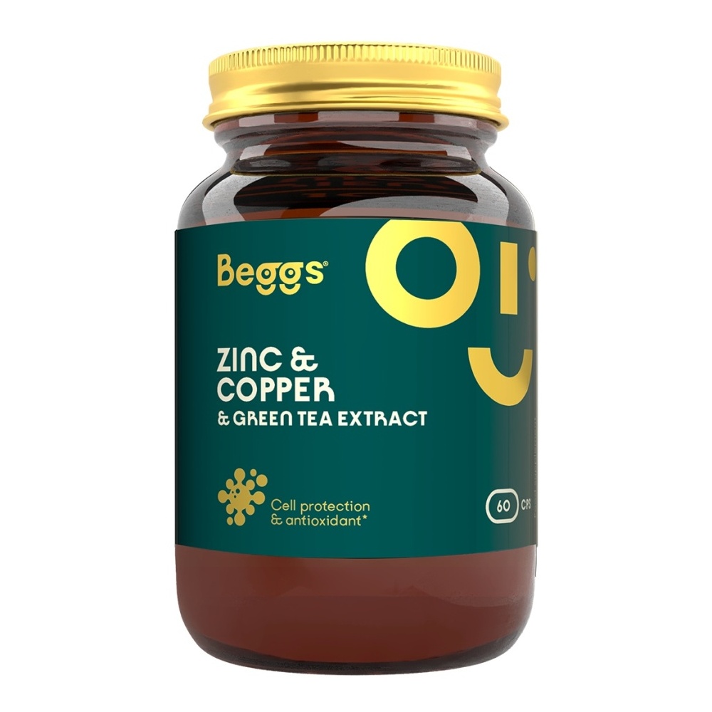 Beggs Zinc + Copper + Green tea extract 60 kapslí Beggs