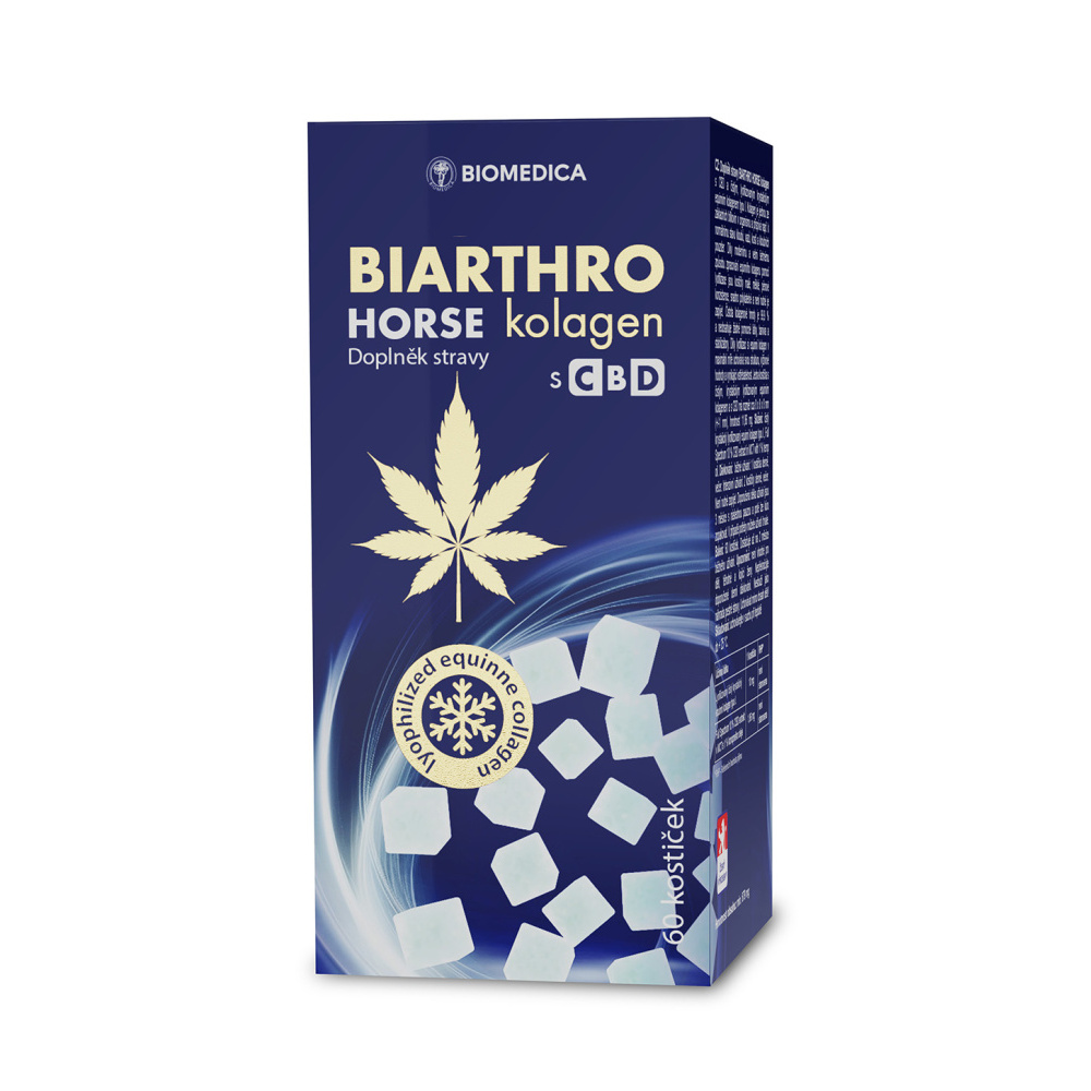 Biomedica BIARTHRO HORSE kolagen s CBD 60 kostiček Biomedica