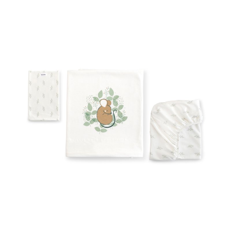 Bonjourbébé 3-dílná bavlněná sada do kolébky 80x50cm Spring Cottage Bonjourbébé