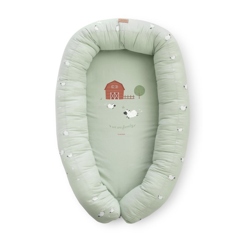 Bonjourbébé bavlněné hnízdečko XL Funny Farm Bonjourbébé