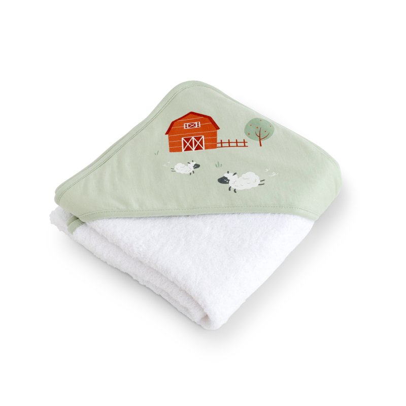 Bonjourbébé dětská bavlněná osuška s kapucí 100x100cm Funny Farm I. Bonjourbébé