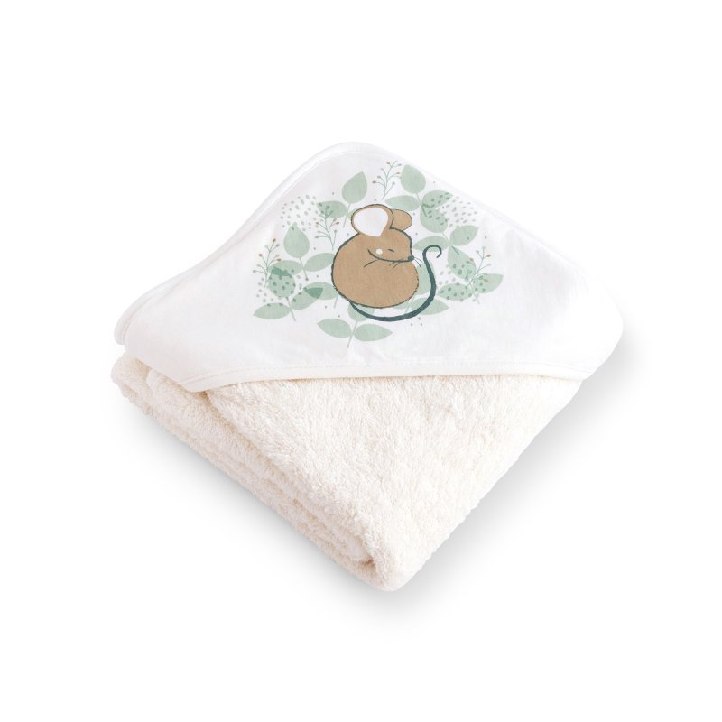 Bonjourbébé dětská bavlněná osuška s kapucí 100x100cm Spring Cottage I. Bonjourbébé