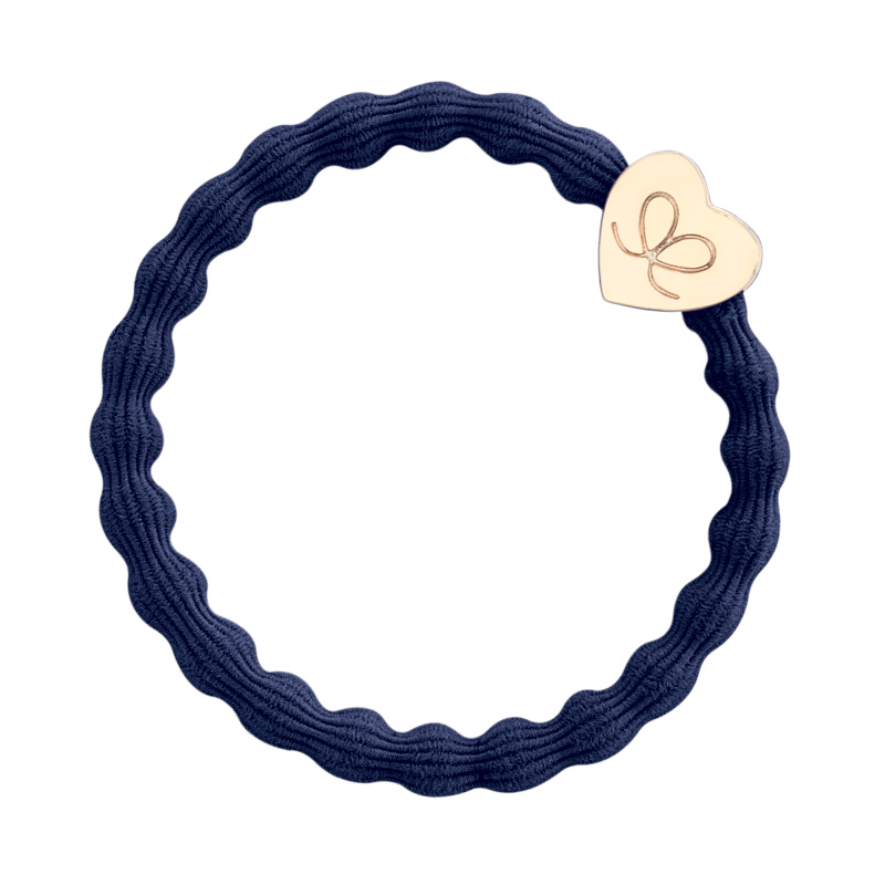 By Eloise London Gold Heart Navy Blue (Navy Blue) By Eloise London
