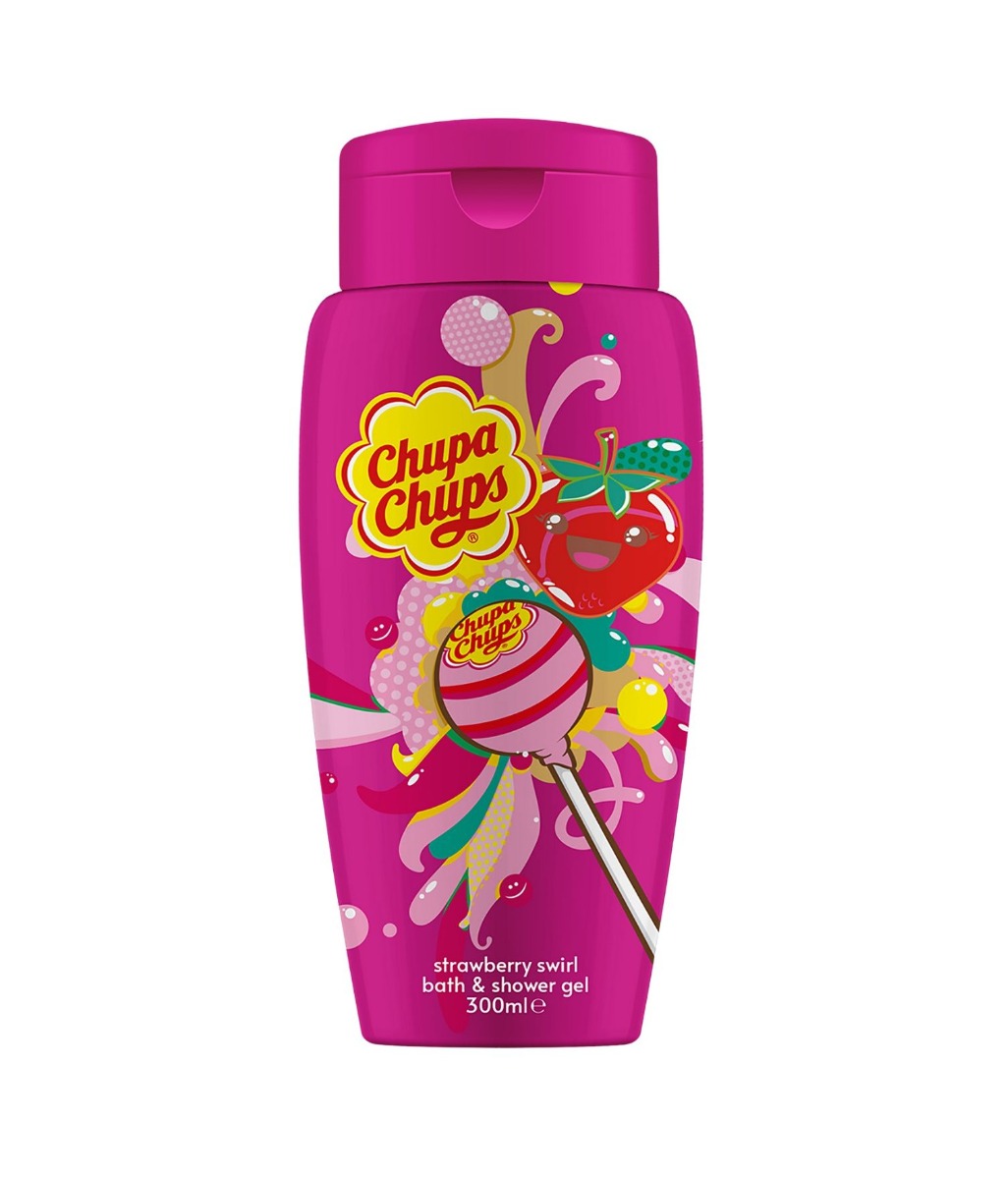 Chupa Chups Jahoda sprchový gel a pěna do koupele 300 ml Chupa Chups
