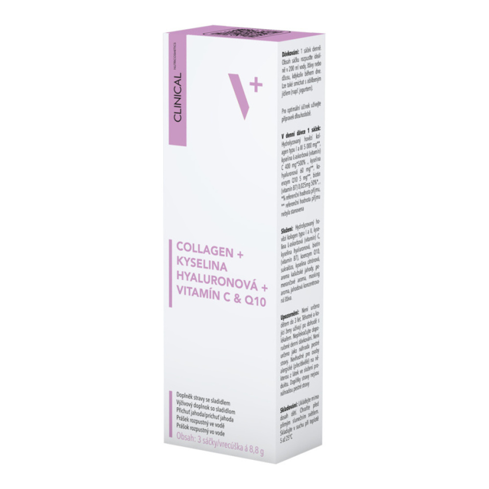 Clinical Collagen + kys. hyaluronová + vit.C & Q10 3x8