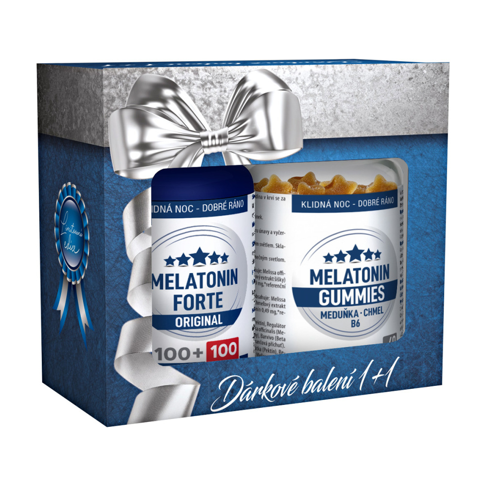 Clinical Melatonin Forte ORIGINAL + Melatonin Gummies 200 tablet + 60 pektinových pastilek Clinical