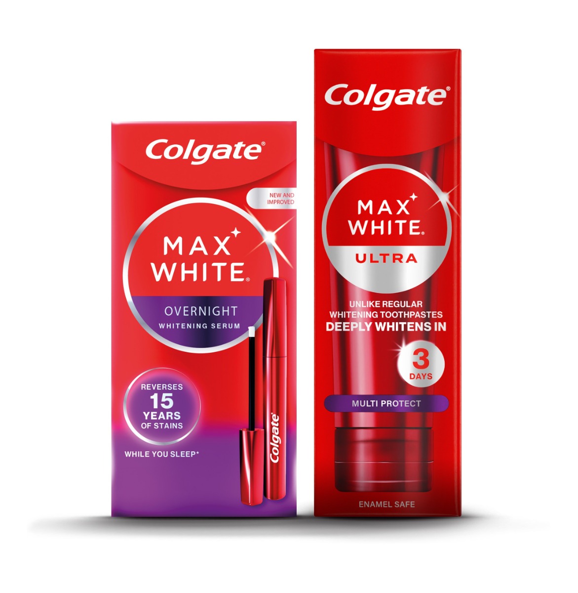 Colgate Multiprotect + Overnight bělicí sérum a zubní pasta 50 ml + 2