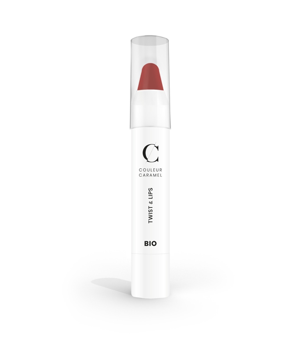 Couleur Caramel BIO Twist & Lips 401 Beige Red rtěnka v tužce 3 g Couleur Caramel