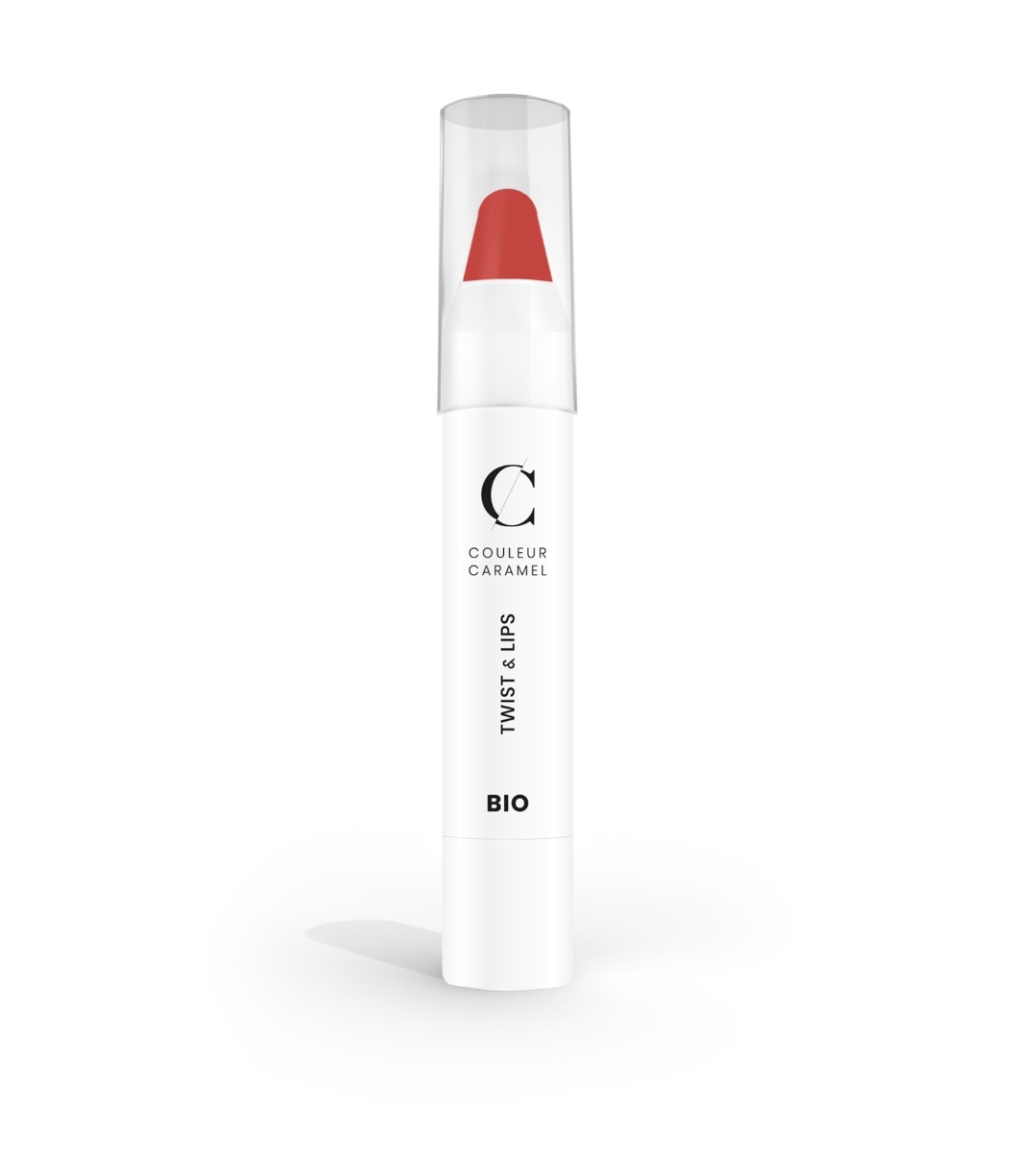 Couleur Caramel BIO Twist & Lips 410 Coral rtěnka v tužce 3 g Couleur Caramel