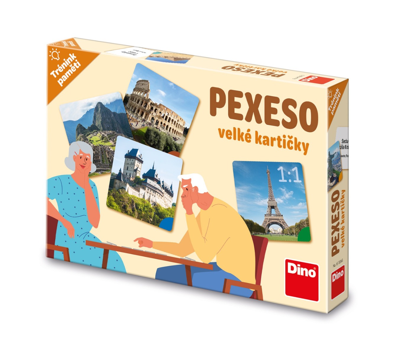 Dino Toys Trénink paměti Pexeso Památky 24 kartiček Dino Toys