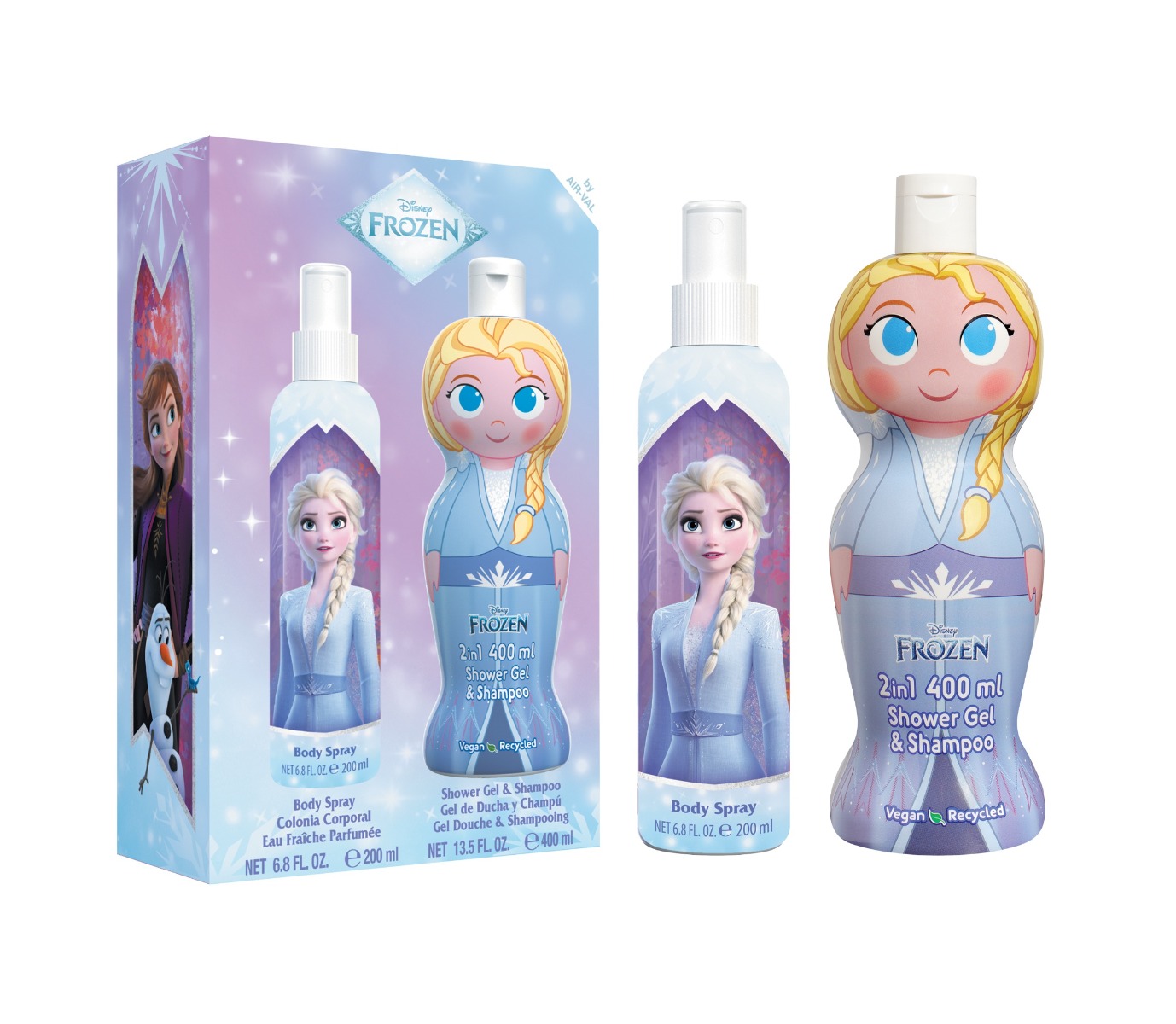 Disney Frozen Dárkový set tělový sprej a sprchový gel 2v1 2 ks Disney