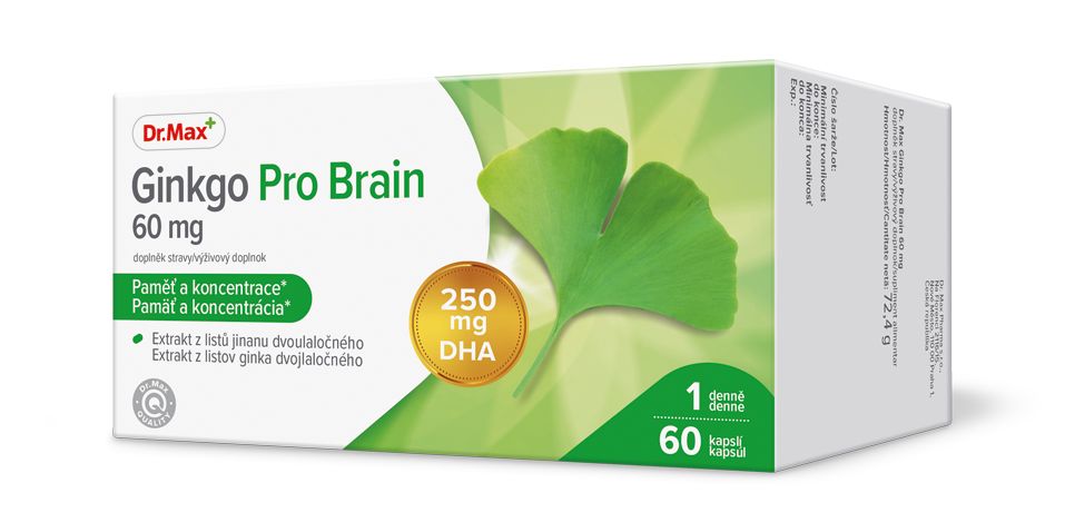 Dr. Max Ginkgo Pro Brain 60 mg 60 kapslí Dr. Max
