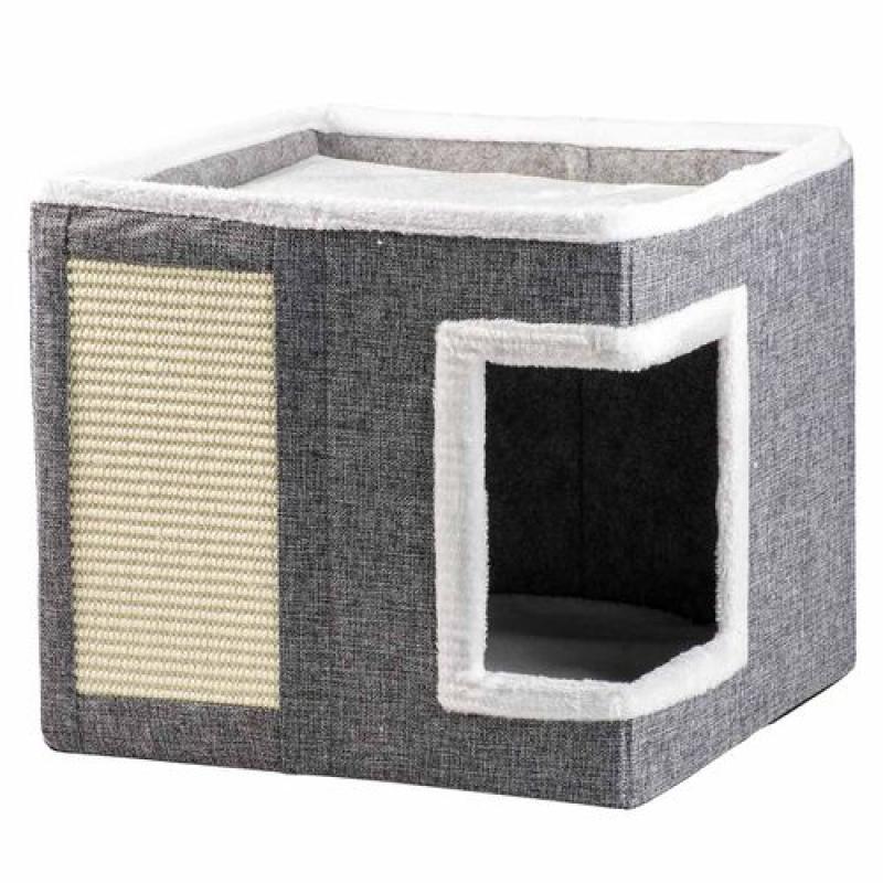 Duvo+ skládací domeček na škrábání pro kočky 39x39x35cm Duvo+