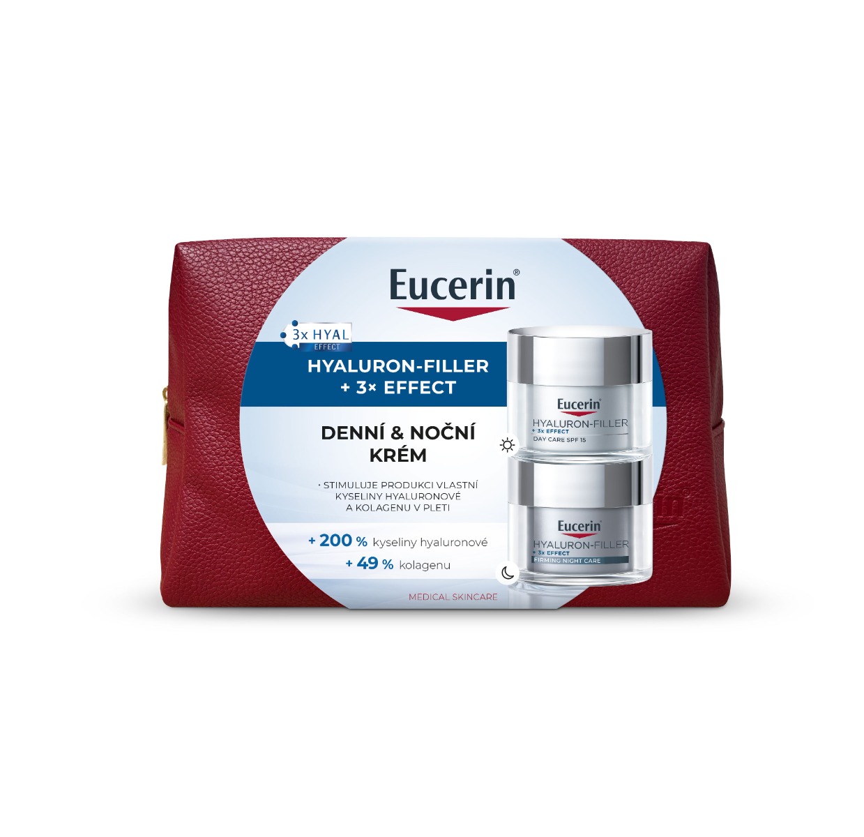 Eucerin Hyaluron-Filler + 3x Effect vánoční kazeta 2x50 ml Eucerin