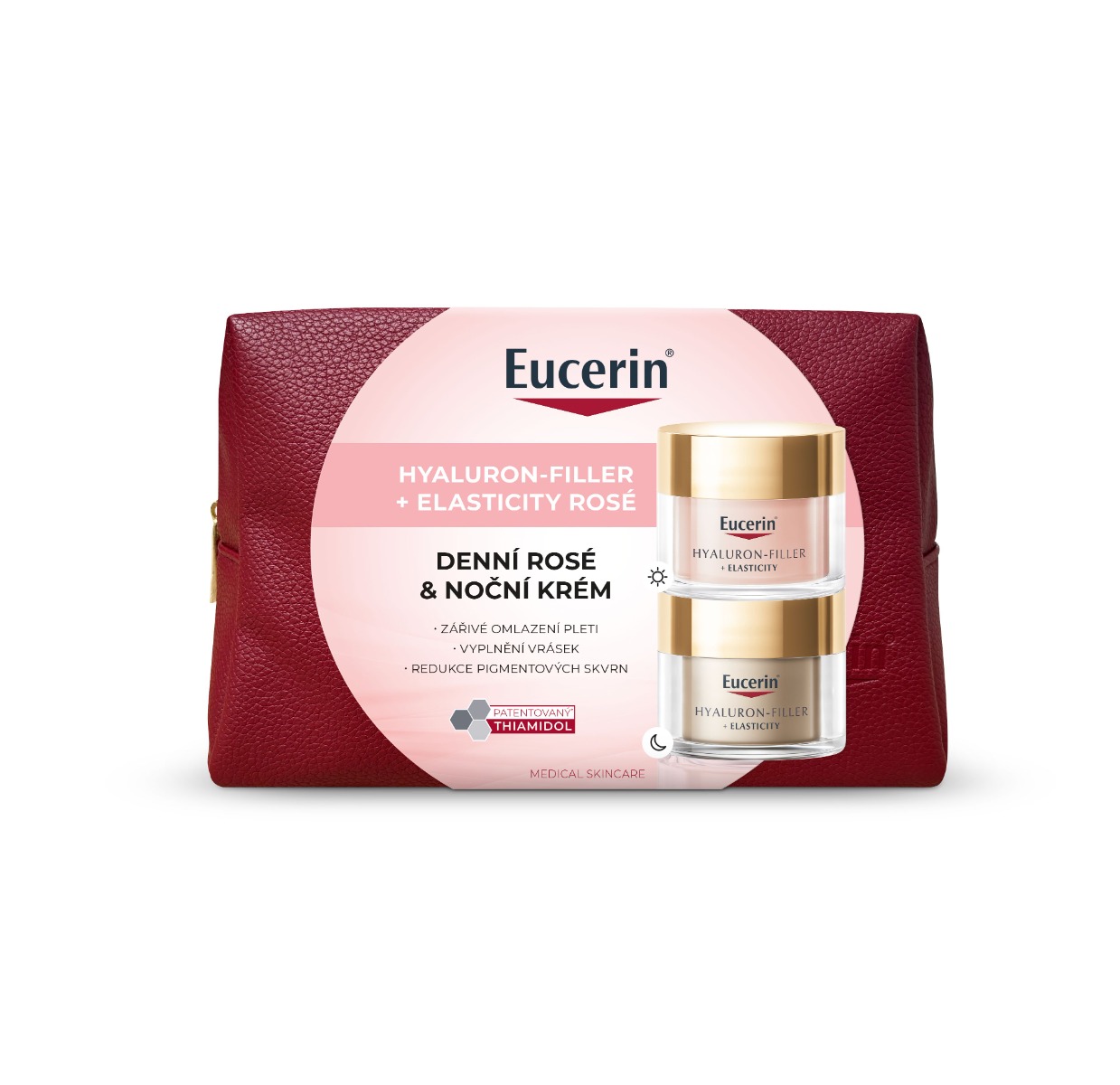 Eucerin Hyaluron-Filler + Elasticity Rosé vánoční kazeta 2x50 ml Eucerin
