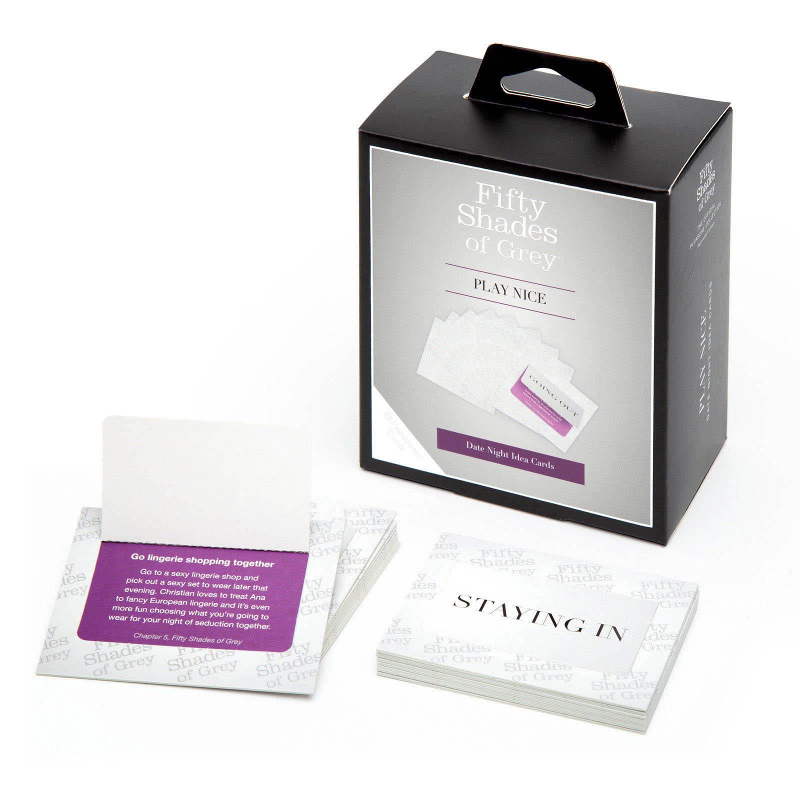 Fifty Shades of Grey Karty s nápady - Date Night Idea Cards Fifty Shades of Grey