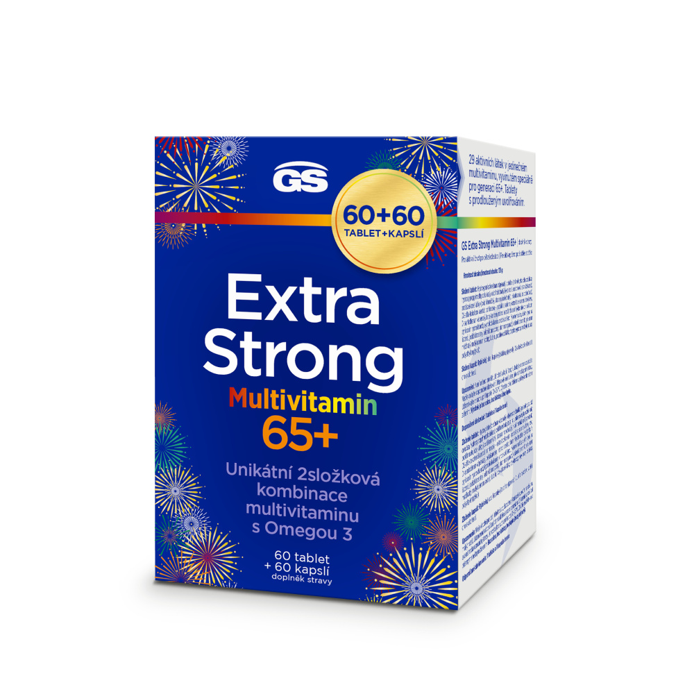 GS Extra Strong Multivitamin 65+ 60 tablet + 60 kapslí GS