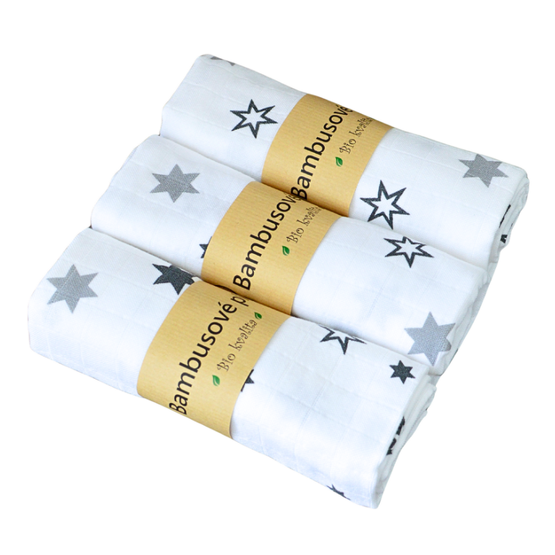 GaGa's pleny Bambusové pleny Premium Quality mušelín Bílá GaGa's pleny