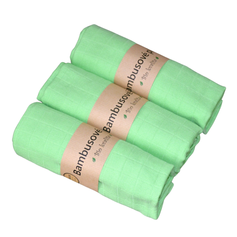 GaGa's pleny Bambusové pleny Premium Quality mušelín Zelená GaGa's pleny