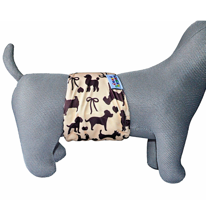 GaGa's pleny Inkontinenční pás pro psy Hnědý pes S GaGa's pleny