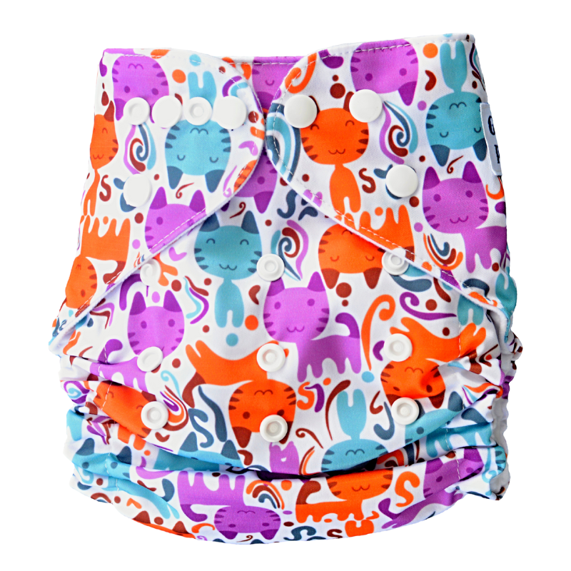 GaGa's pleny Látková plena AIO Barevné kočky GaGa's pleny