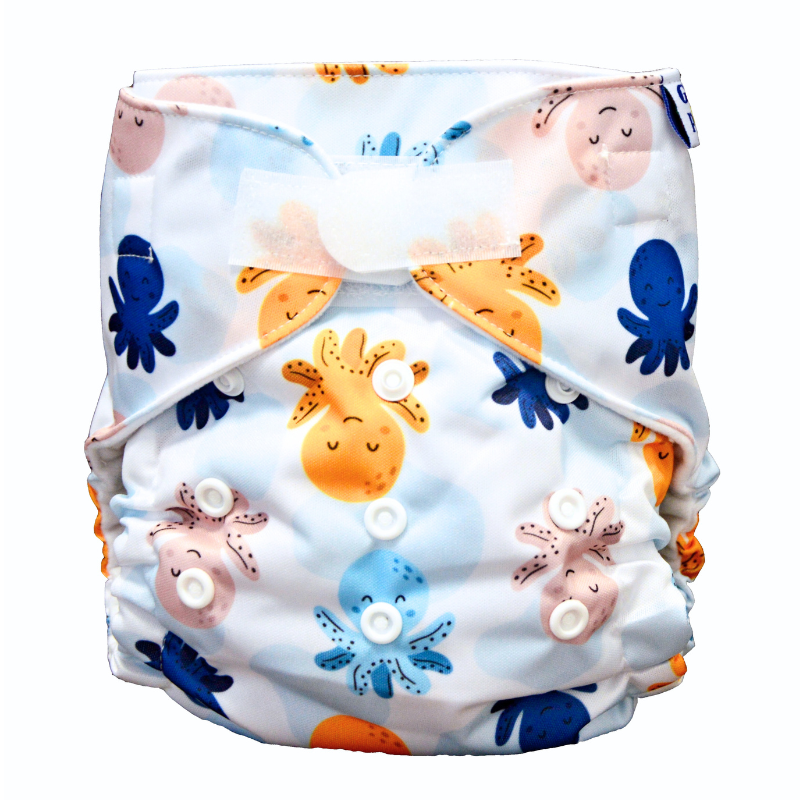 GaGa's pleny Látková plena AIO Chobotničky na suchý zip GaGa's pleny